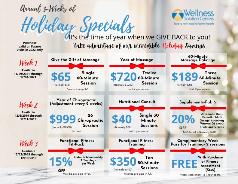 Holiday Specials Are HERE!